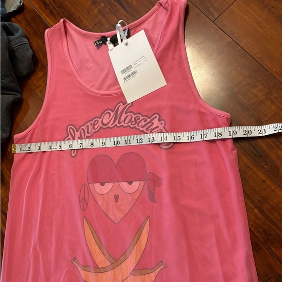 Love Moschino Pink Anita Ruffle Coquette Luxury Y2K Boho Slip Maxi Dress Size 8 - Picture 12 of 16